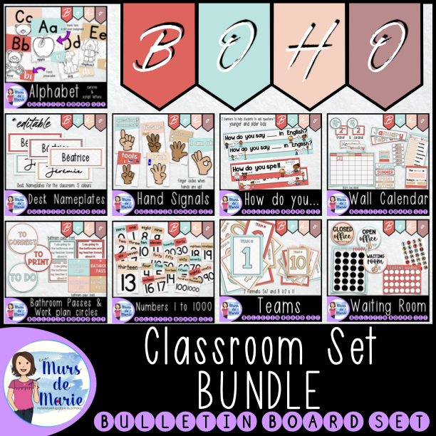 BOHO THEME CLASSROOM SET BUNDLE