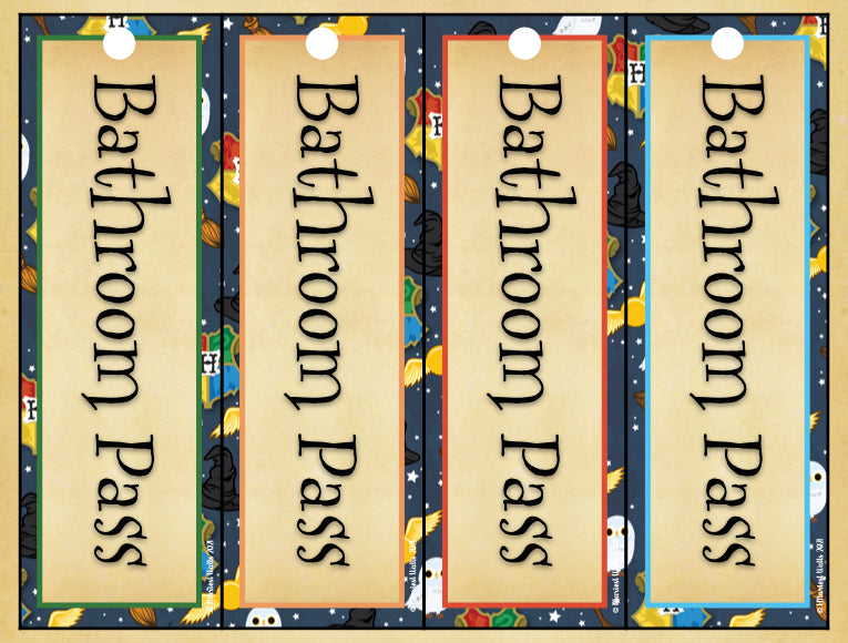 MAGIC THEME BATHROOM PASSES - CLASSROOM DECOR