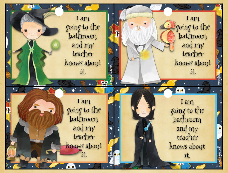 MAGIC THEME BATHROOM PASSES - CLASSROOM DECOR