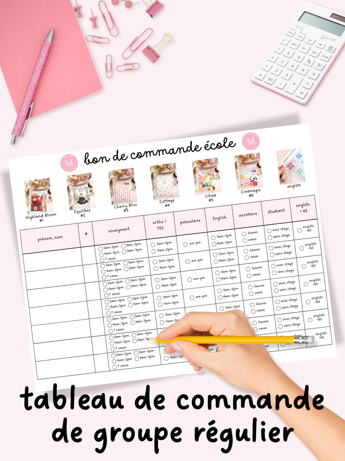 Tableaux de commande de groupe