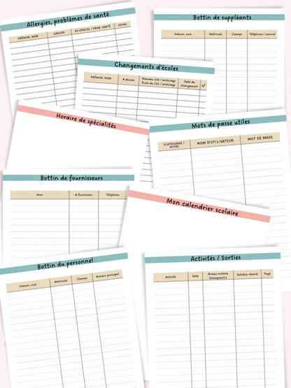 Agenda secrétaire 2026-2027 PDF