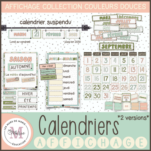 Calendrier *Collection Couleurs Douces*