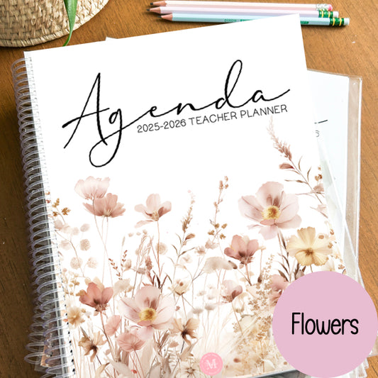 TEACHER PLANNER 2025-2026 FLOWERS