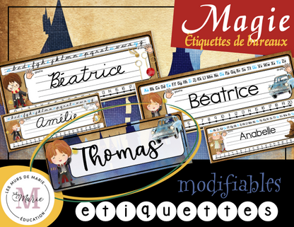 ÉTIQUETTES DE BUREAUX MODIFIABLES (22 MODÈLES)