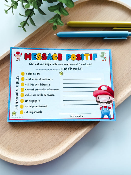 Message Positif Mario