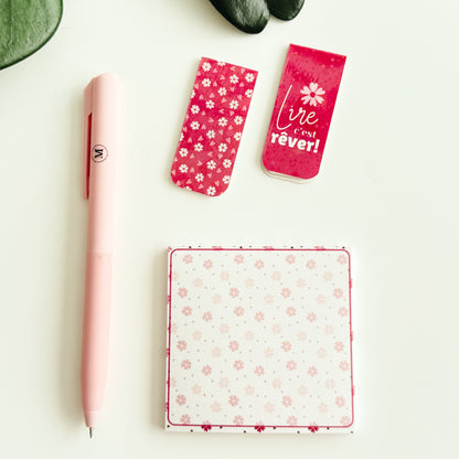 Ensemble Papeterie Essentielle Framboise