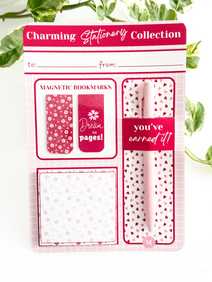 Charming Stationery Collection, Raspberry