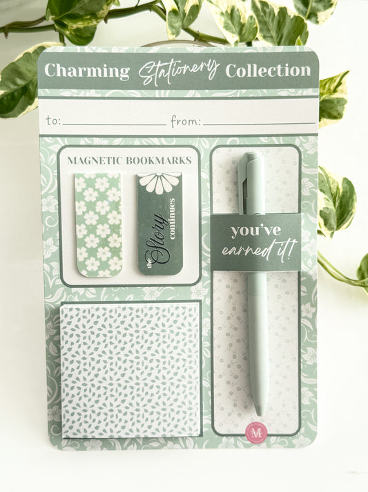 Charming Stationery Collection, Sage