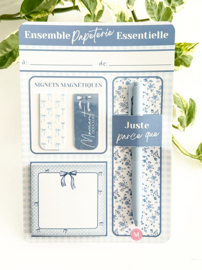 Ensemble Papeterie Essentielle Ciel
