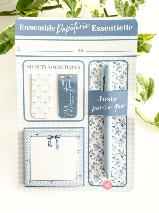 Ensemble Papeterie Essentielle Ciel