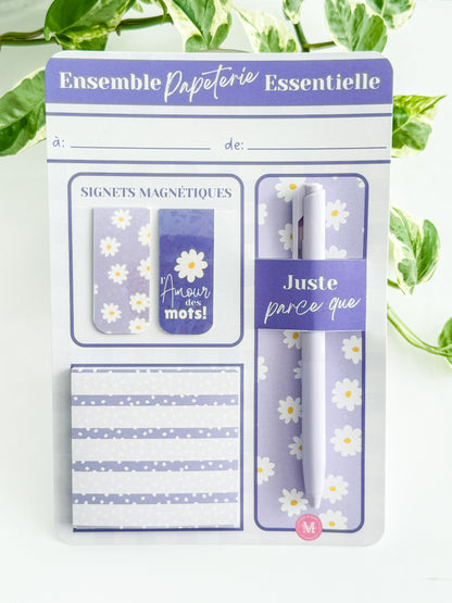 Ensemble Papeterie Essentielle Lavande