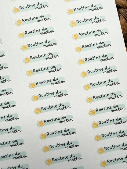 Étiquettes Routine du matin 2.0