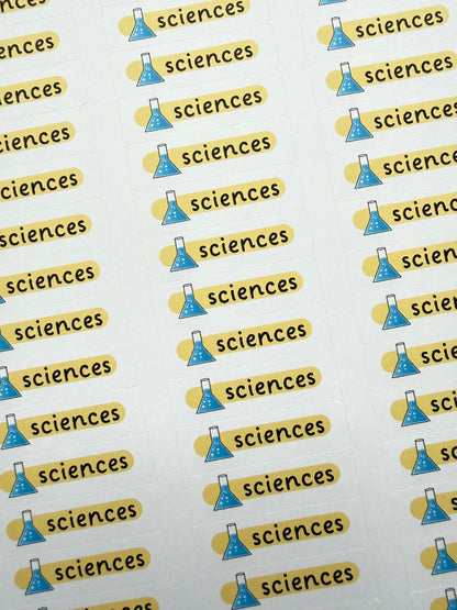 Étiquettes sciences