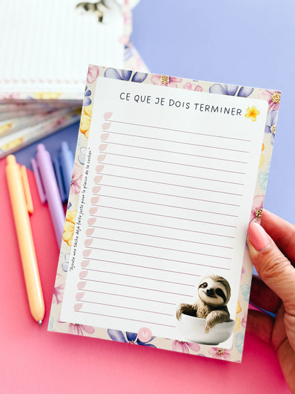 Bloc-notes Paresseux
