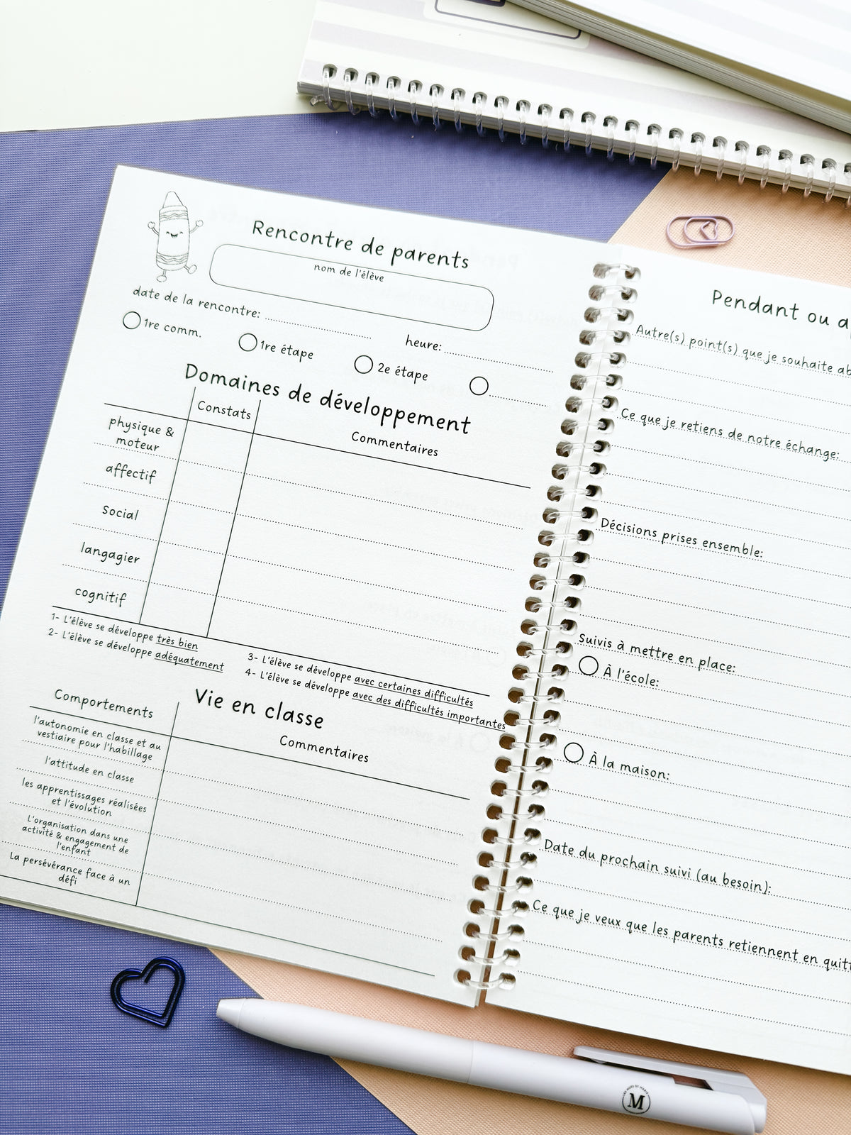 Les petites notes - Rencontres de Parents Préscolaire
