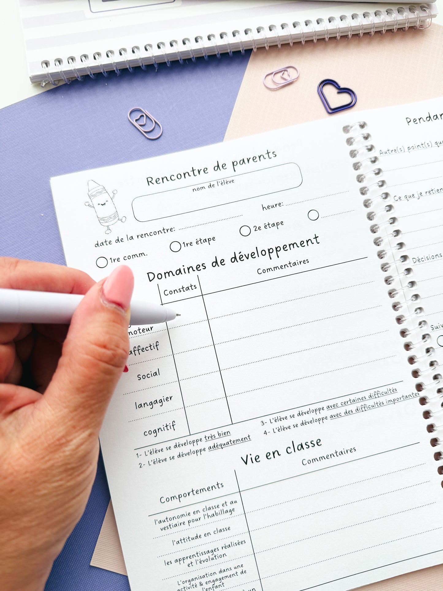 Les petites notes - Rencontres de Parents Préscolaire