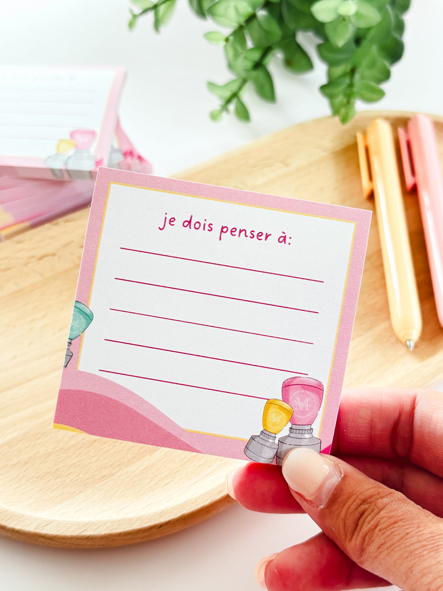 post-it rose pâle
