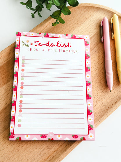 Bloc-notes "Fraises"