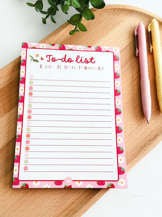 Bloc-notes "Fraises"