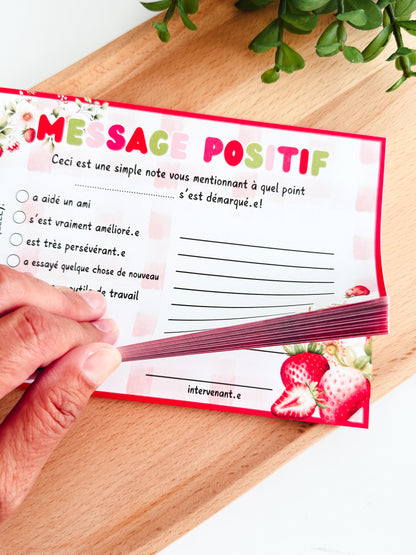 Message Positif Fraises