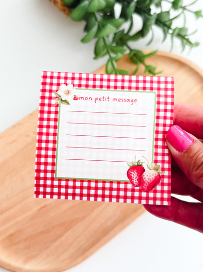 post-it "Fraises picnic"