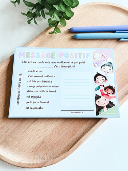 Message Positif Pastel Bleu