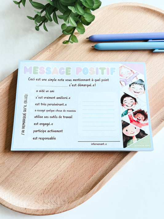 Message Positif Pastel Bleu
