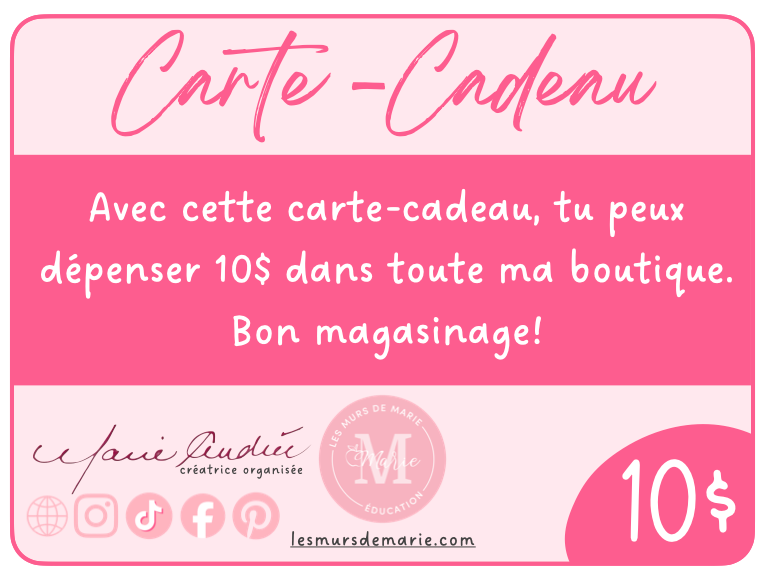 CARTE-CADEAU 10$