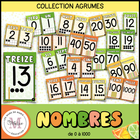 Les Nombres 1-1000 *Collection Agrumes*
