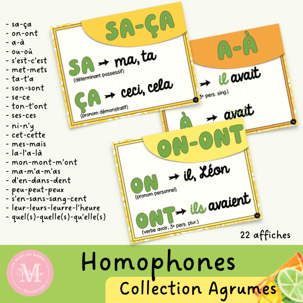 Homophones *Collection Agrumes*