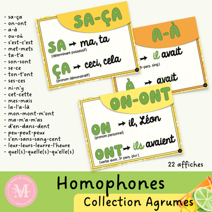 Homophones *Collection Agrumes*