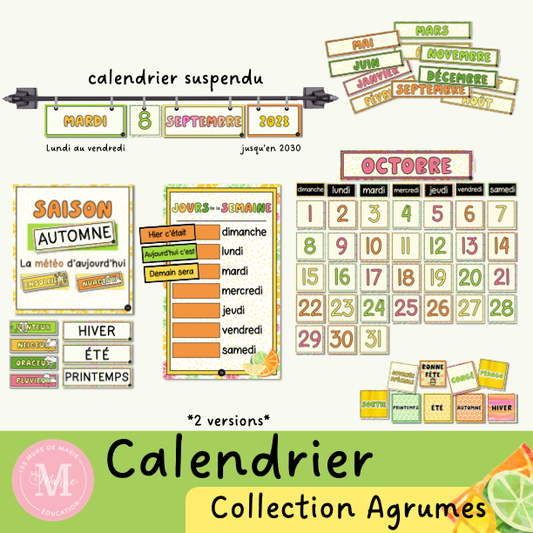Calendrier mural *Collection Agrumes*