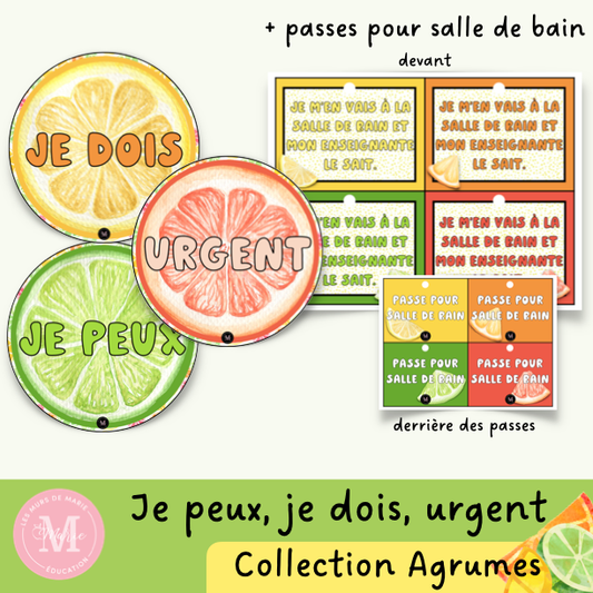 Je peux, je dois, urgent *Collection Agrumes*