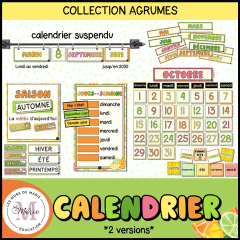 Calendrier *Collection Agrumes*