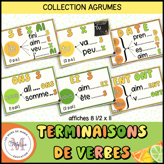 Terminaisons de Verbes *Collection Agrumes*