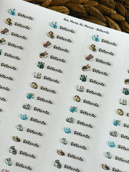 Étiquettes Détente