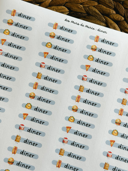 Étiquettes Diner