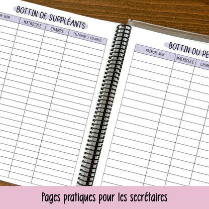 agenda SECRÉTAIRE 2025-2026 CAFÉ LATTÉ
