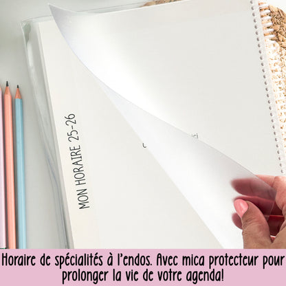agenda SECRÉTAIRE 2025-2026 CAFÉ LATTÉ