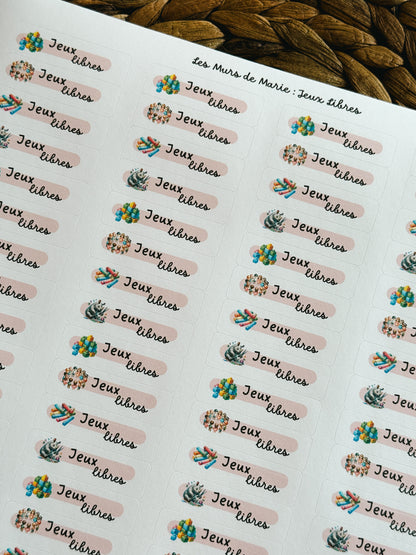 Étiquettes Jeux Libres