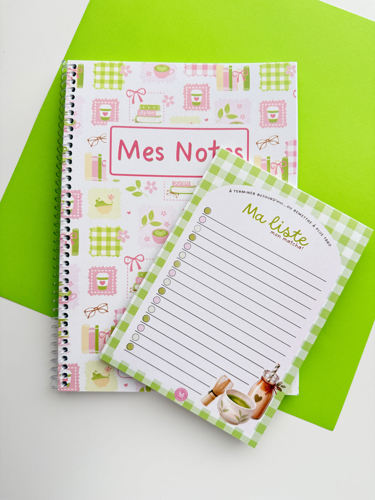 Cahier de Notes Matcha