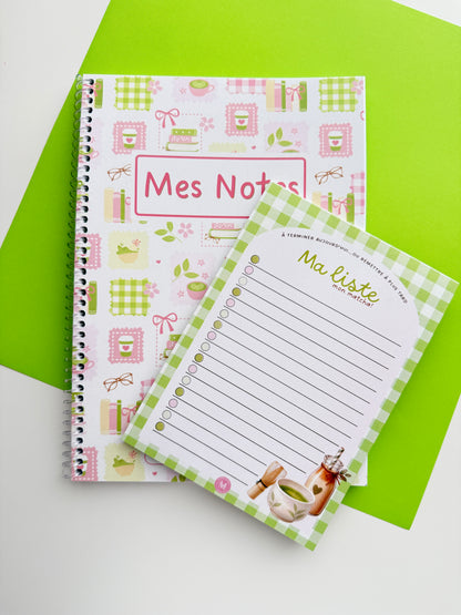 Cahier de Notes Matcha