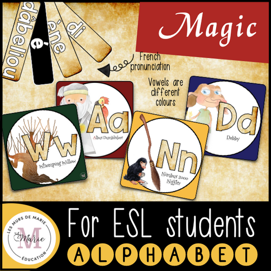 MAGIC THEME SQUARED ALPHABET CLASSROOM DECOR