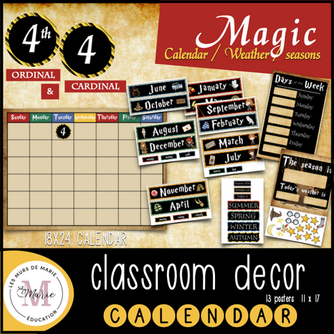 MAGIC THEME WALL CALENDAR - CLASSROOM DECOR