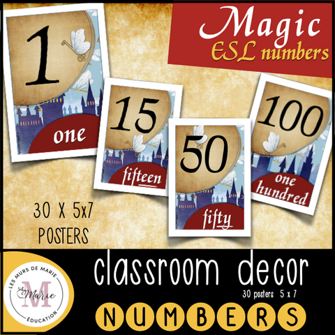 MAGIC THEME NUMBER POSTERS - CLASSROOM DECOR