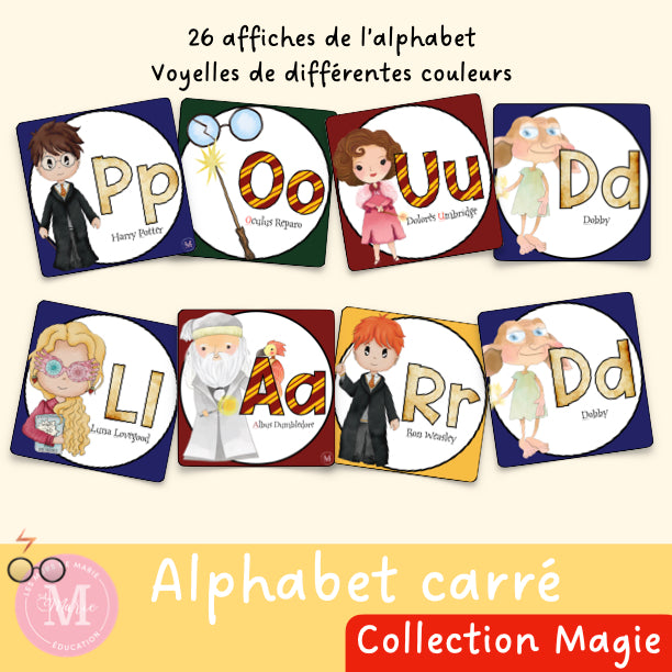 Alphabet carré *collection Magie*