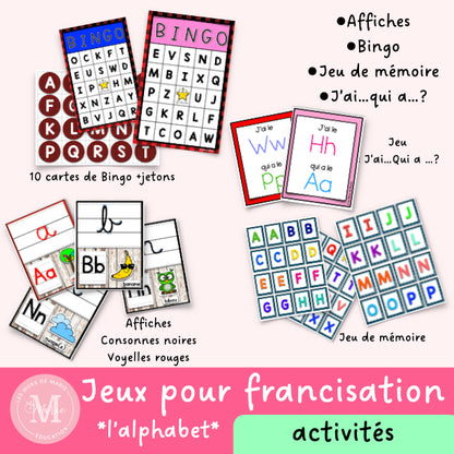 Jeux pour francisation : alphabet