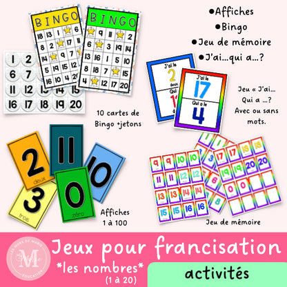 Jeux pour francisation : nombres