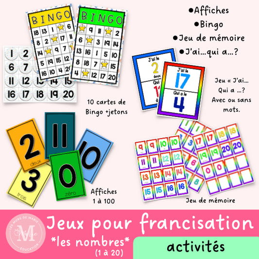Jeux pour francisation : nombres
