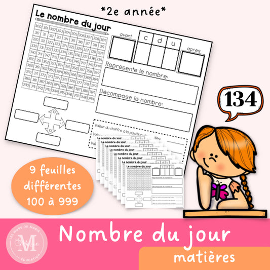 Nombre du jour (100 à 999)